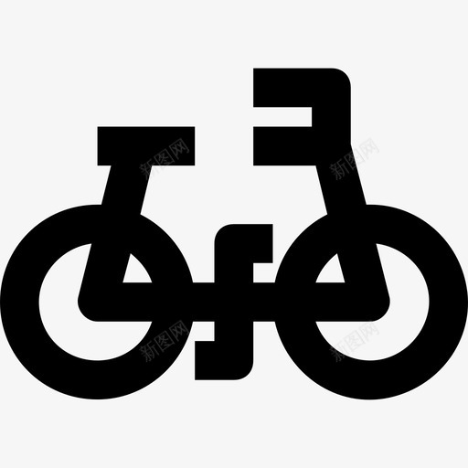 自行车运动型41直线型图标svg_新图网 https://ixintu.com 直线型 自行车 运动型41