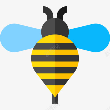 蜜蜂自然38扁平图标图标