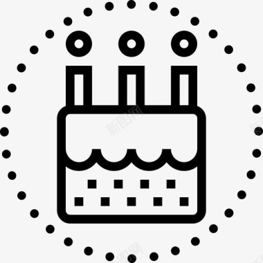 生日蛋糕派对46直系图标图标