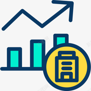 利润分析3线性颜色图标图标