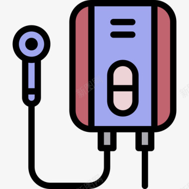 热水器家用10线性颜色图标图标