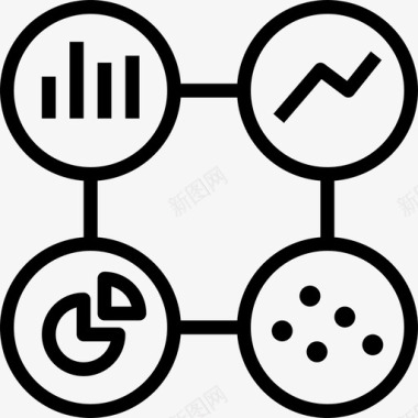 分析产品管理5线性图标图标