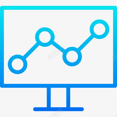 监控搜索引擎优化和在线营销16梯度图标图标