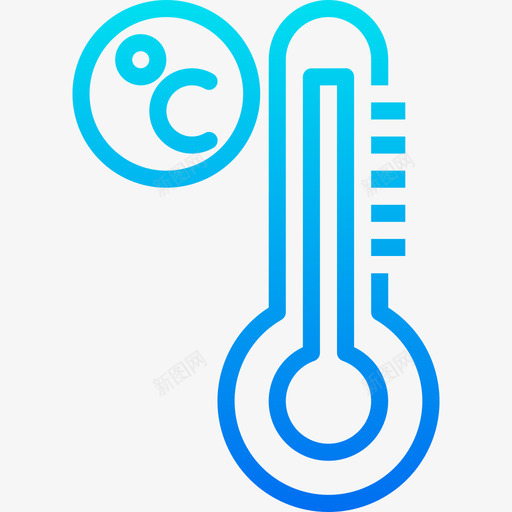 温度计天气120梯度图标svg_新图网 https://ixintu.com 天气120 梯度 温度计