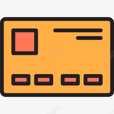 借记卡电子商务75线性彩色图标图标