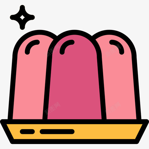 果冻甜味和糖果5线性颜色图标svg_新图网 https://ixintu.com 果冻 甜味和糖果5 线性颜色