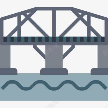 桥城市元素32平坦图标图标