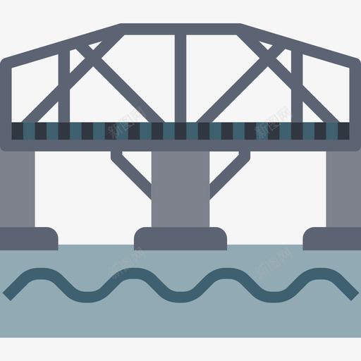 桥城市元素32平坦图标svg_新图网 https://ixintu.com 城市元素32 平坦 桥