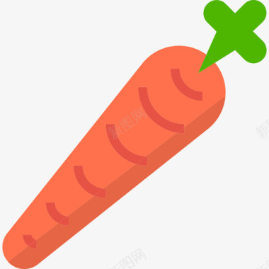 胡萝卜水果和蔬菜10平的图标图标