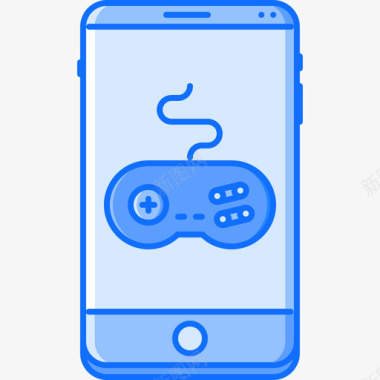 手机游戏5蓝色图标图标