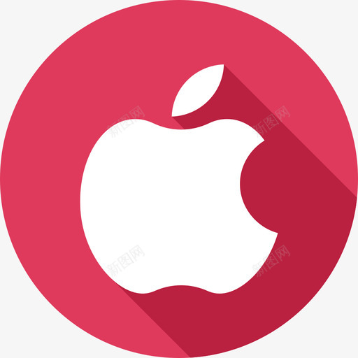 苹果苹果logos2扁平图标svg_新图网 https://ixintu.com 扁平 苹果 苹果logos2