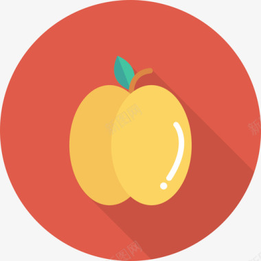 桃子食品和饮料22圆形图标图标