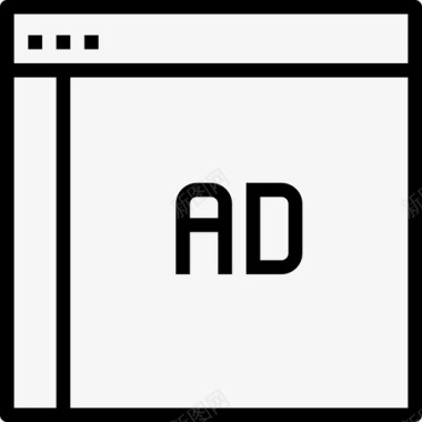 广告创业26直线型图标图标