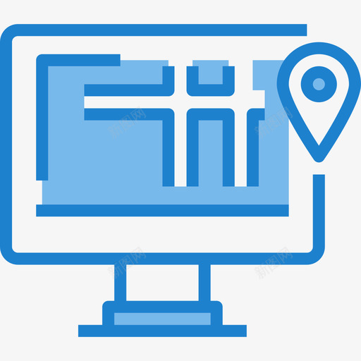 地图通讯103蓝色图标svg_新图网 https://ixintu.com 地图 蓝色 通讯103