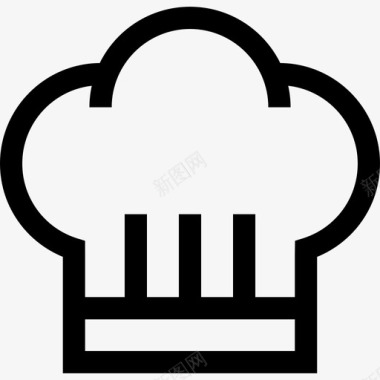 厨师帽巴黎6直纹图标图标