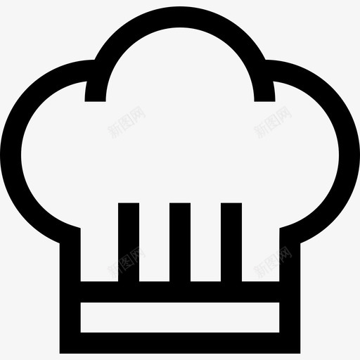 厨师帽巴黎6直纹图标svg_新图网 https://ixintu.com 厨师帽 巴黎6 直纹