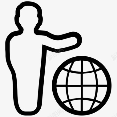 商务沟通商人全球商务图标图标