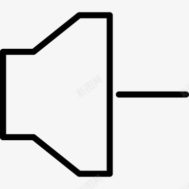 扬声器音乐播放器图标3线性图标