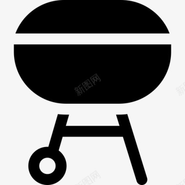 木炭烧烤8填充图标图标