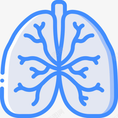 肺医用105蓝色图标图标