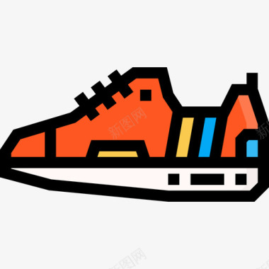运动鞋电子商务72线性颜色图标图标