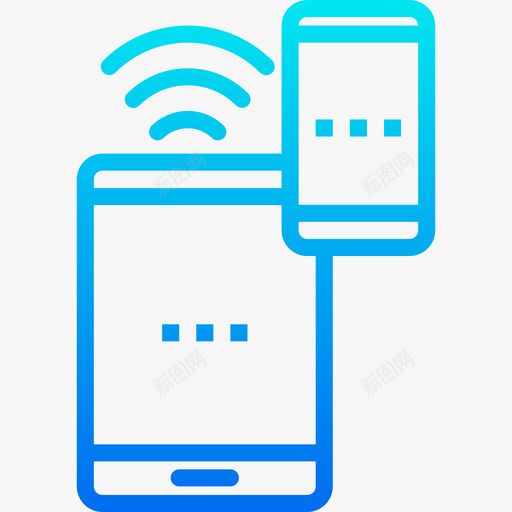 响应式通信网络2梯度图标svg_新图网 https://ixintu.com 响应式 梯度 通信网络2