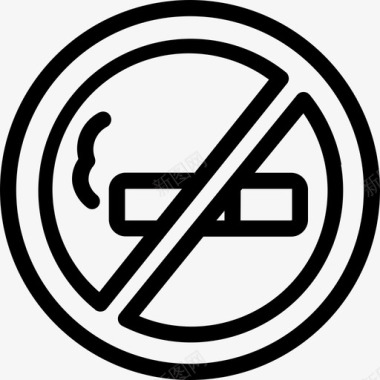 禁止吸烟24号机场直航图标图标