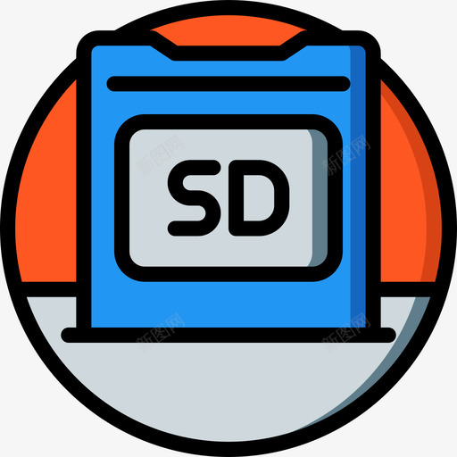 Sd卡essentials26线性颜色图标svg_新图网 https://ixintu.com Sd卡 essentials26 线性颜色