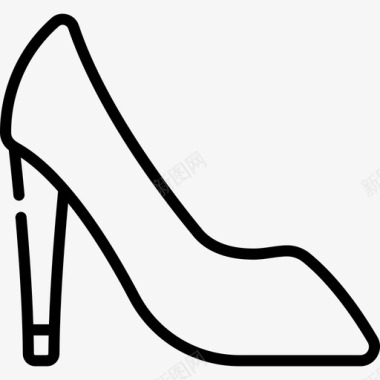 高跟鞋71号婚礼直线型图标图标