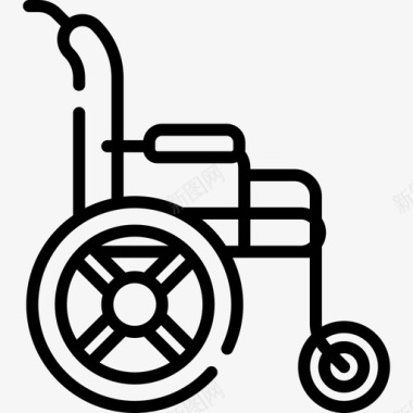 轮椅24号医院直线型图标图标