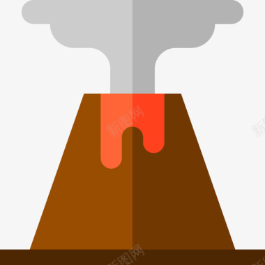 火山自然38平坦图标图标