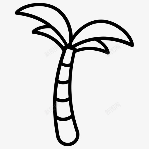 棕榈树山毛榉树椰子树图标svg_新图网 https://ixintu.com 山毛榉树 棕榈树 椰子树