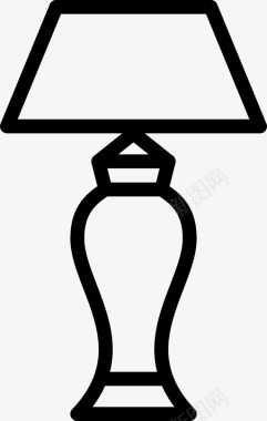 台灯传统灯灯廓集图标图标