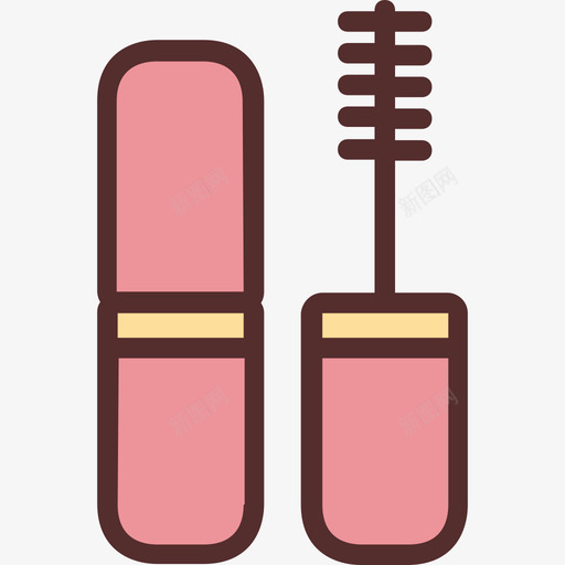 睫毛膏美36线性颜色图标svg_新图网 https://ixintu.com 睫毛膏 线性颜色 美36