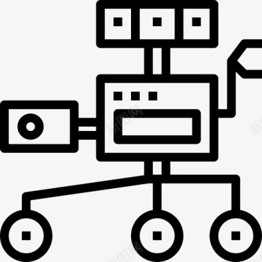 机器人天文6线性图标图标