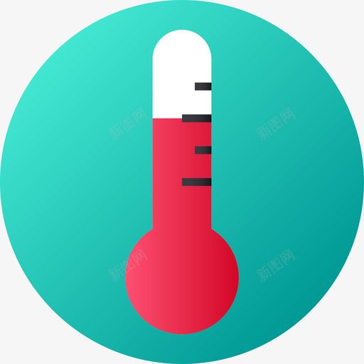 温度计夏季14梯度图标svg_新图网 https://ixintu.com 夏季14 梯度 温度计