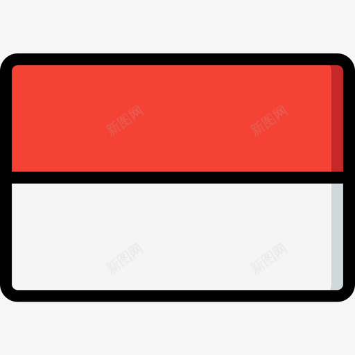 印度尼西亚国旗10线颜色图标svg_新图网 https://ixintu.com 印度尼西亚 国旗10 线颜色