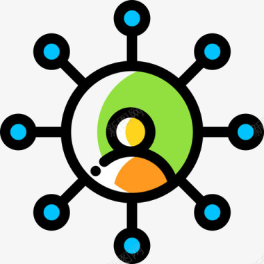 网络创业和新业务8色彩省略图标图标