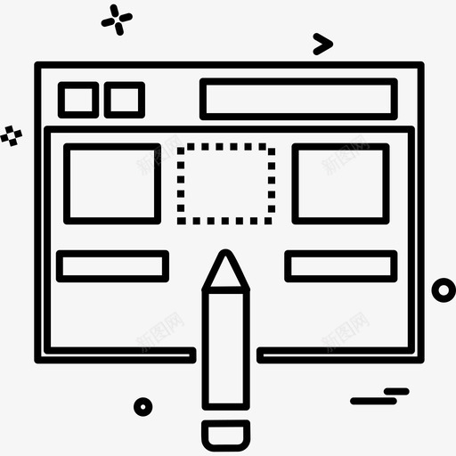 网站互联网网页布局图标svg_新图网 https://ixintu.com 互联网 网站 网页布局