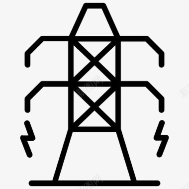 电塔电杆电子设备图标图标