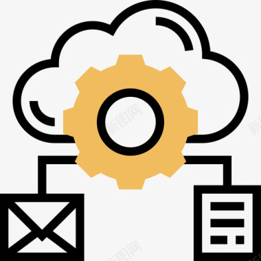 大数据云技术4黄影图标图标