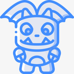 石像鬼石像鬼怪物蓝色图标高清图片