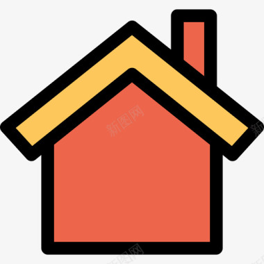 房子47号楼直线颜色橙色图标图标