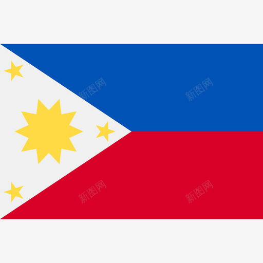菲律宾长方形国家简单旗帜图标svg_新图网 https://ixintu.com 菲律宾 长方形国家简单旗帜