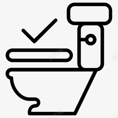 厕所浴室空厕所图标图标