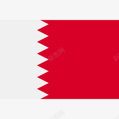 巴林长方形国家简单旗图标图标