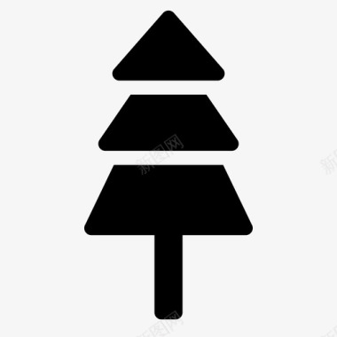 松树常绿冷杉图标图标