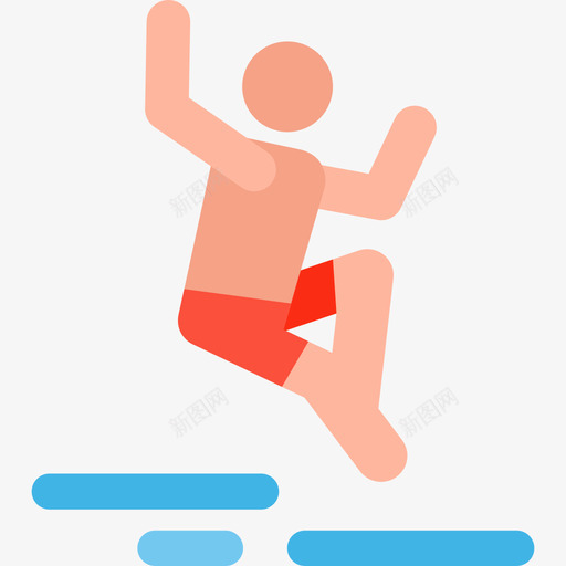 跳跃冒险人类象形图颜色图标svg_新图网 https://ixintu.com 冒险人类象形图 跳跃 颜色