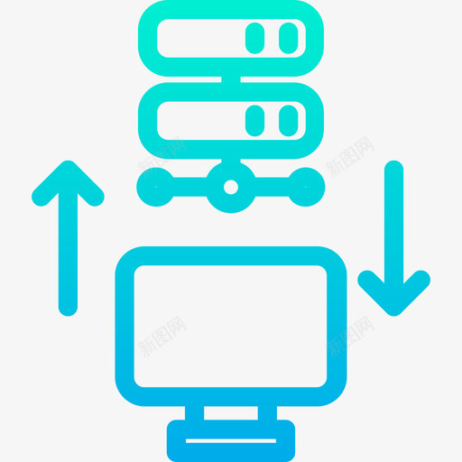 服务器大数据3渐变图标svg_新图网 https://ixintu.com 大数据3 服务器 渐变