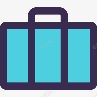 行李箱接口51线性蓝色图标图标
